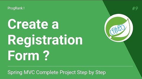Spring MVC Project Series [Hindi] | Spring MVC Registration Form Example | Spring MVC Form Tags |#09