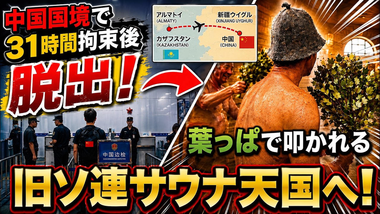中国国境地帯で31時間拘束後、脱出した先で“葉っぱで叩かれる”旧ソ連サウナ天国【カザフスタン・アルマトイ】