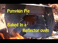 Pumpkin Pie (low-carb recipe) Baked in a Reflector Oven