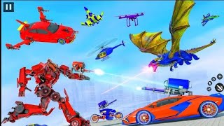 Dragon Robot Police Car Games Android Gameplay Car Robot Fighting in City screenshot 3