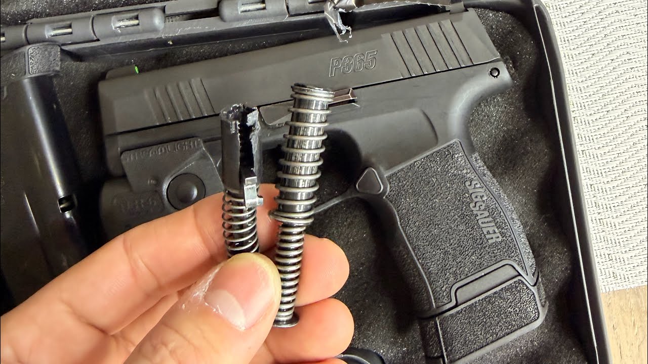 Замена возвратной пружины и ударника для Sig P365.