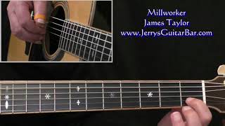 Video thumbnail of "James Taylor Millworker Intro Guitar Lesson"