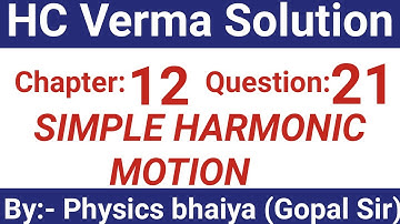 H.C. Verma Solutions - Simple Harmonic Motion - Chapter 12 , Question 21