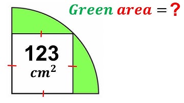Can you find area of the Green shaded region? | (Square) | #math #maths | #geometry