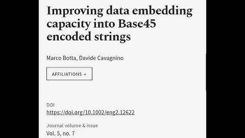 Improving data embedding capacity into Base45 encoded strings | RTCL.TV