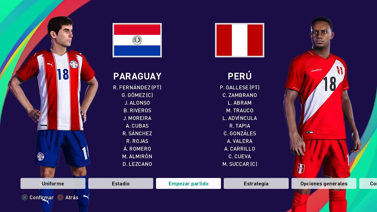 PARAGUAY VS PERÚ - ELIMINATORIAS QATAR 2022 | PES 2021 - YouTube