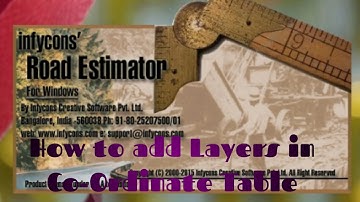 15  Co ordinate Table Settings || Road Estimator Tutorials ||