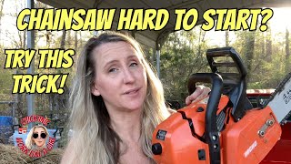 Chainsaw is HARD TO START? Try this EASY TRICK, especially on the BIG Stihl's, Echo's and Husqvarna!