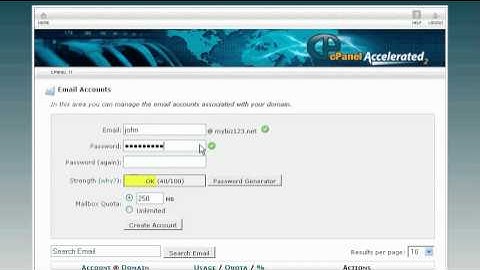 How To Create A Pop Email Account In cPanel