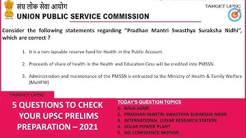 11th March 2021 Mock Questions for UPSC Prelims | Useful for all Competitive Exams