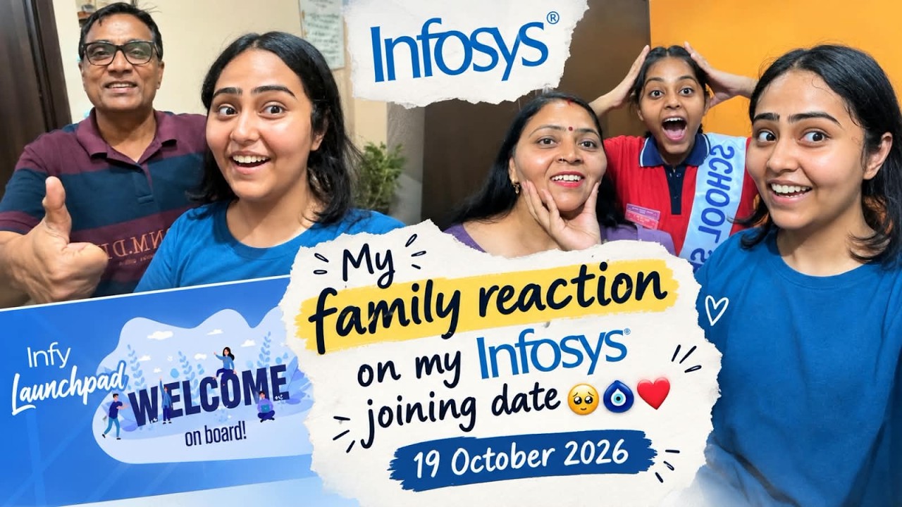 My Family's Reaction to My Infosys Joining Date 🥹🧿❤️