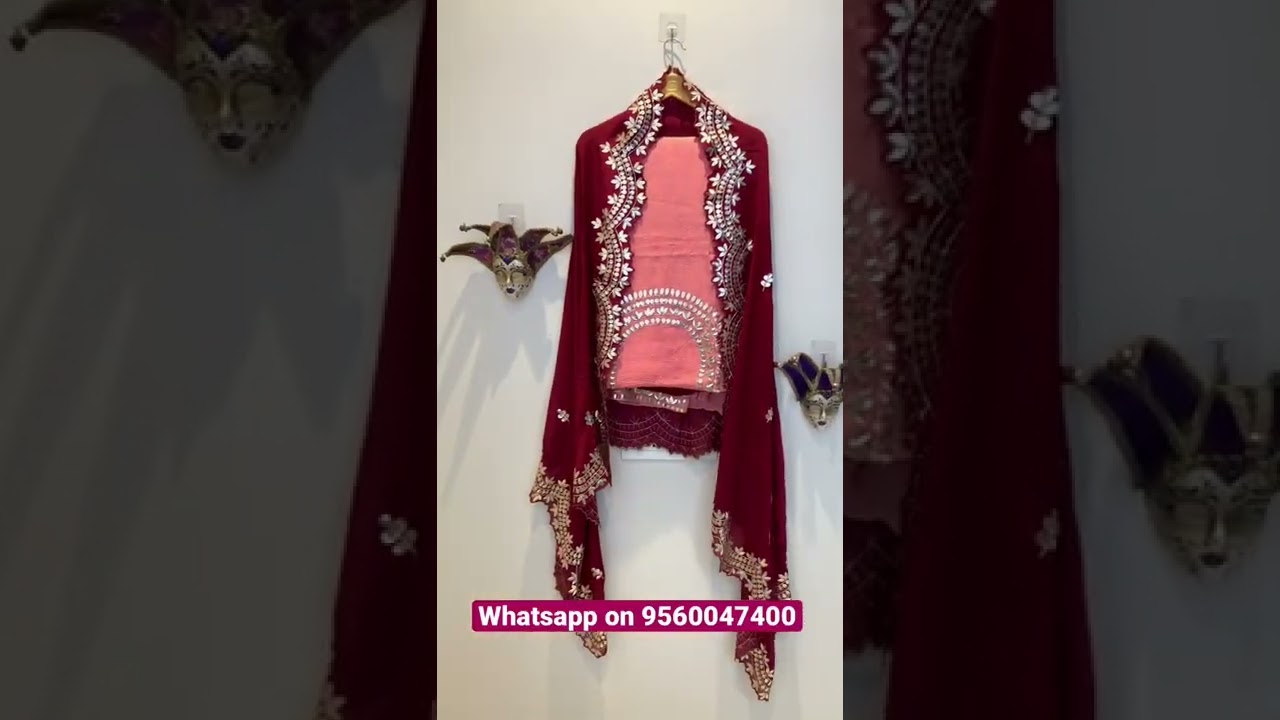 Leather Gota Work Suit || Latest Party Suits || Nitika Closet || 2022 sale