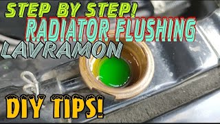 Step by step radiator flushing | Lavramon Manual | Mitsubishi Adventure Coolant replacement