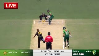 Australia Vs Pakistan 1st T20 LIVE | AUSvPAK | PAK - 107/5 & AUS - 41/0 (3.1/15 ov)