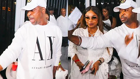 Mc Oluomo Makes A Dramatic Entrance At K1 De Ultimate's All-white Party,Iyabo Ojo,Mercy Aigbe Hubby