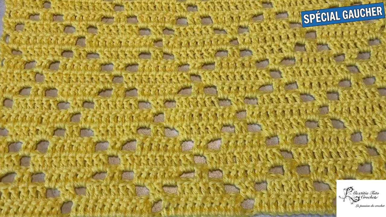 Tuto Motif Couverture Chemin De Table Etc Au Crochet Special Gaucher Youtube