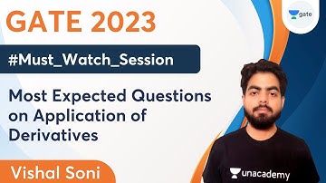 Most Expected Questions On Application Of Derivatives  | Vishal Soni | Kreatryx GATE