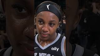 Jackie Young postgame sideline interview