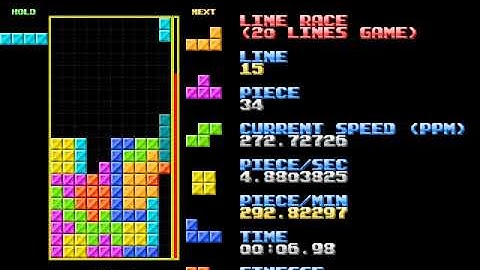 【NullpoMino】 20 Lines 10.03s (by z2sam)