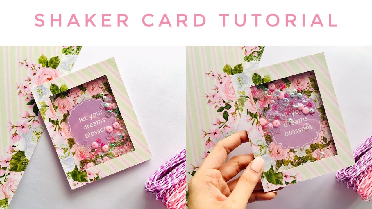How to make a shaker card? Floral Symphony shaker card step by step ...