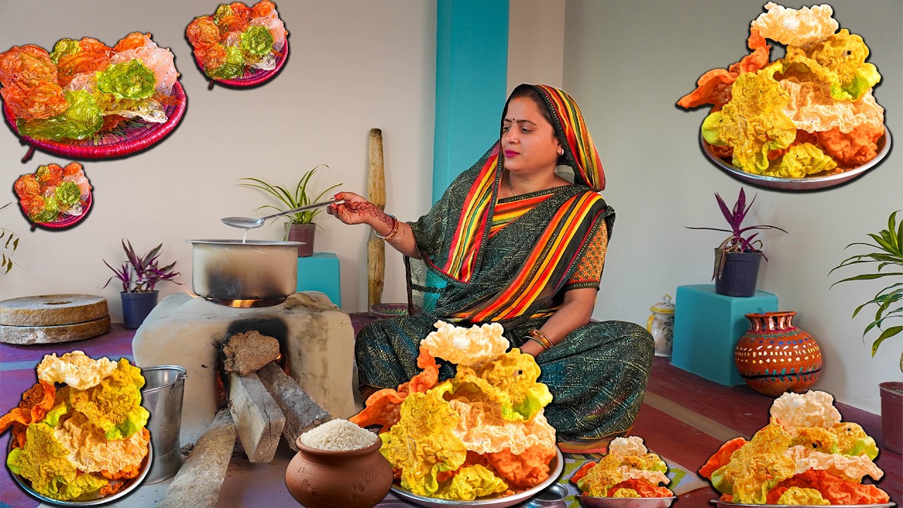 गाँव वाली चावल के पापड़ की रेसिपी | Chawal ke Papad | चावल के पापड़ कैसे बनाते हैं