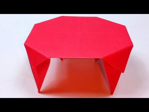 How to make a paper Table Origami Paper Folding Craft easily Origami Vid...