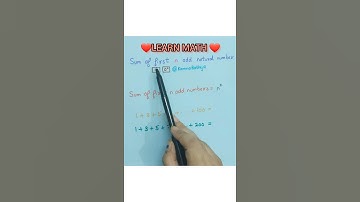 |How to find the sum of first n odd natural number| #Shorts