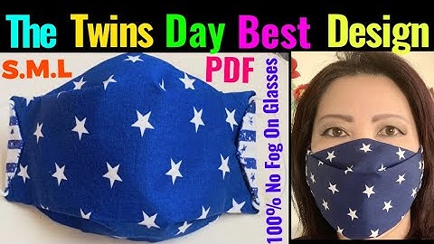 (#200) How To Sew The Best Fitted 3D Face Mask- No Fog On Glasses - The Twins Day Face Mask Tutorial