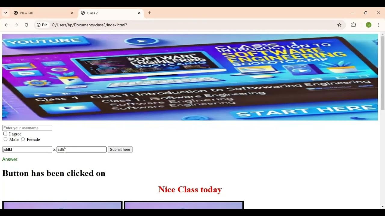 Class 4 (Part 2): JavaScript Interactivity - YouTube