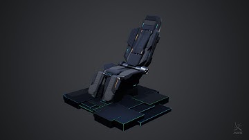 SciFi Pilot Chair UE4 Asset