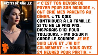 Mes parents ont crié : « Paie le mariage de ta sœur, c'est ton devoir, ou disparais pour toujours »