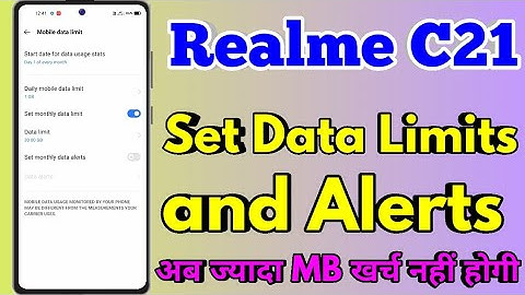 How To Set Data Limit in Realme c21 | Realme c21 Me Data Limit Kaise Set Kare