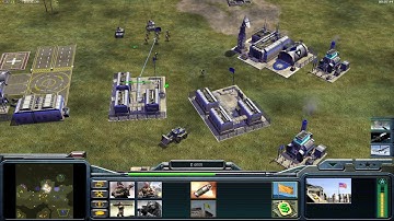 C&C Generals Zero Hour - 3 vs 5 compstomp Official Map Easy Play