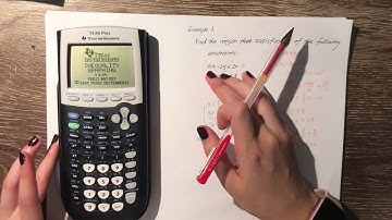 Graphing linear inequalities: using TI-84 (black calculator)