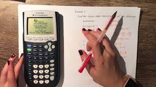 Graphing linear inequalities: using TI-84 (black calculator)