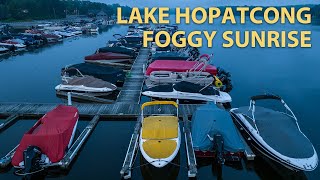 Lake Hopatcong Foggy Morning by 4K Drone