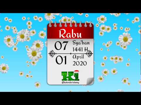 Rabu, 7 Sya'ban 1441 H / 1 April 2020