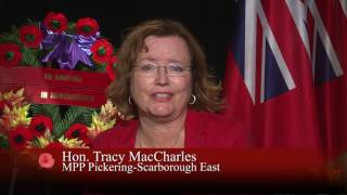 Tracy MacCharles Remembrance Day 2016