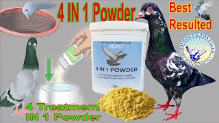 4 in 1 Powder|Highly Popular treatments in Pigeons|Treatments 4 Canker~Coccidisis~E.Coli~Paratyphoid
