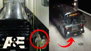 Court Cam: Two Inmates Escape By Grabbing On To The Bottom of a Bus | A\&E