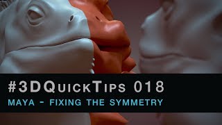 #3DQuickTips 018 - Maya - Let's Fix The Symmetry
