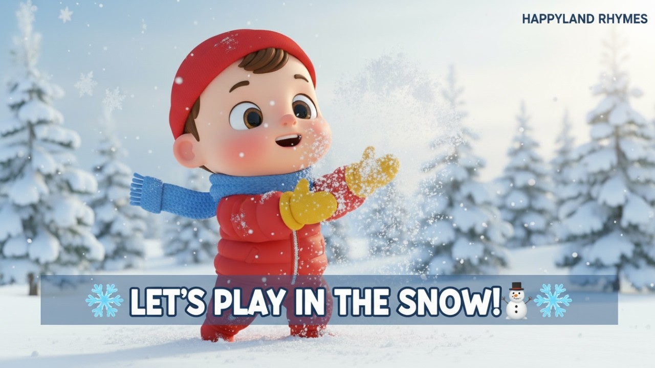 Let’s Play in the Snow! ️☃️ | Winter Kids Song 🎶 | HAPPYLAND RHYMES ...