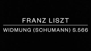 Franz Liszt / Widmung (Schumann) S.566
