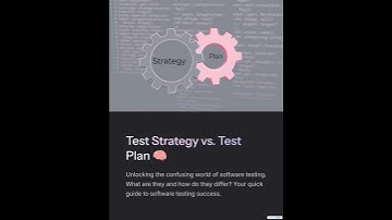 Test Plan vs Test Strategy | Difference between Test Strategy & Test Plan? # Manual testing #shorts