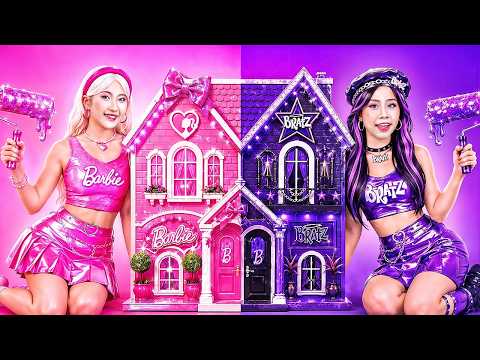 Barbie Vs Bratz In Doll Room Makeover Challenge!