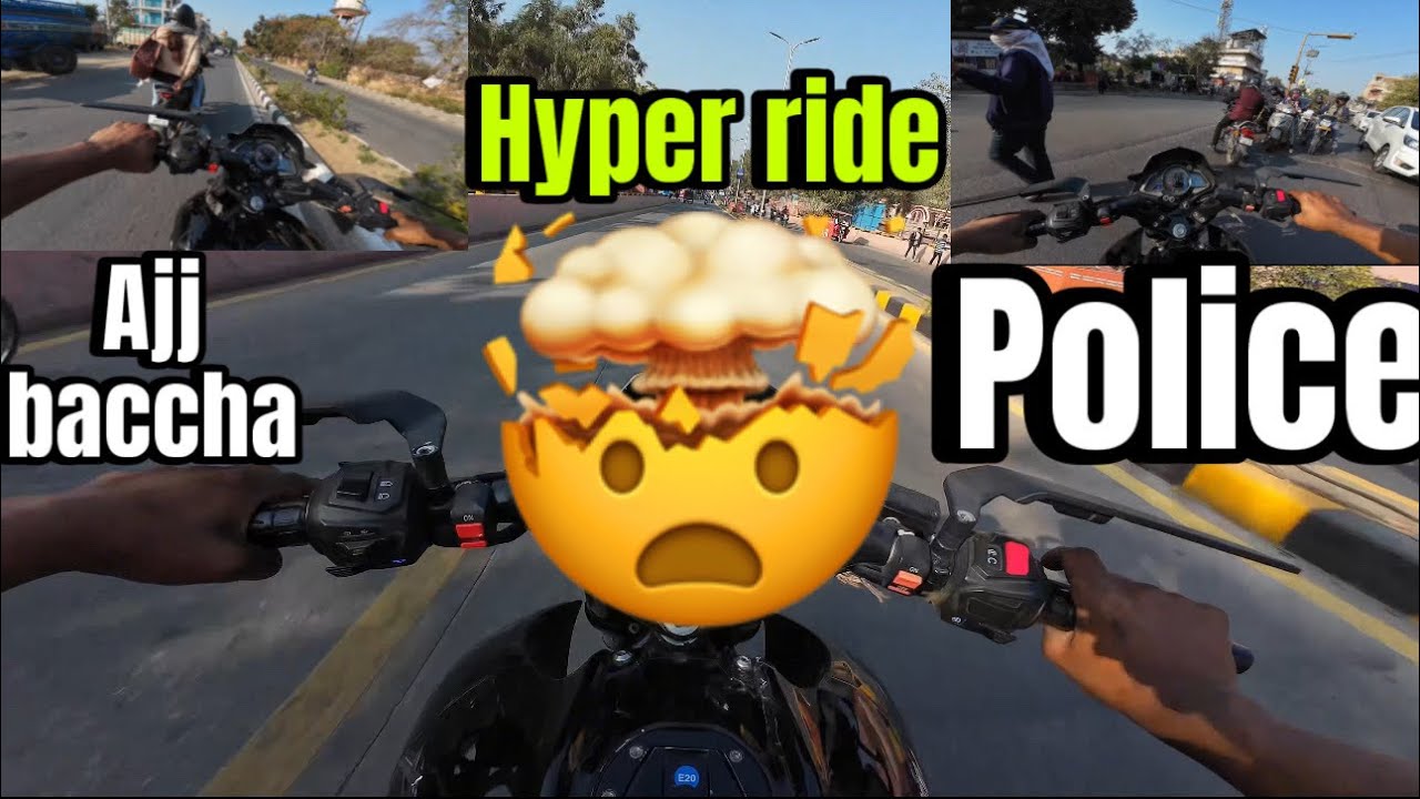 Hyper ride  ajj to baccha me 🤯.       Police 👮‍♂️on duty       #viral #tranding 