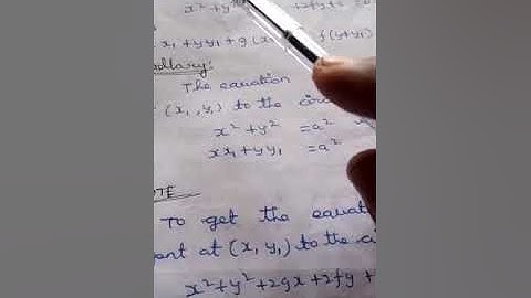 11th Business Maths,Equation of Tangent,CGL