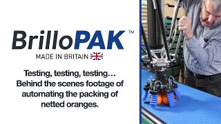 Testing, testing, testing... behind the scenes footage of automating the packing of netted oranges