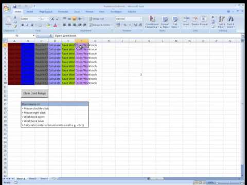 Run Macro On an Event in Excel