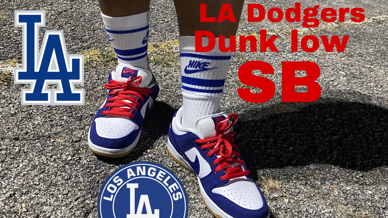 Nike SB Dunk Low LA Dodgers Review & On Feet W Lace Swaps 